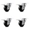 Service Caster 3.5 Inch Phenolic Swivel Top Plate Caster Set with Total Lock Brake SCC SCC-TTL20S3514-PHS-4 - alternate 1